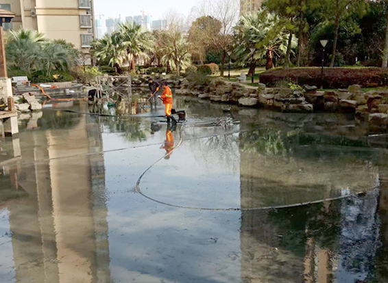 涡阳景观池淤泥清理